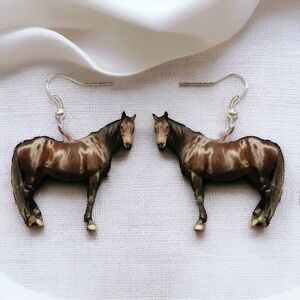 Unleash Your Inner Cowgirl with Our Handcrafted Horse Earrings! NWT, Equestrian